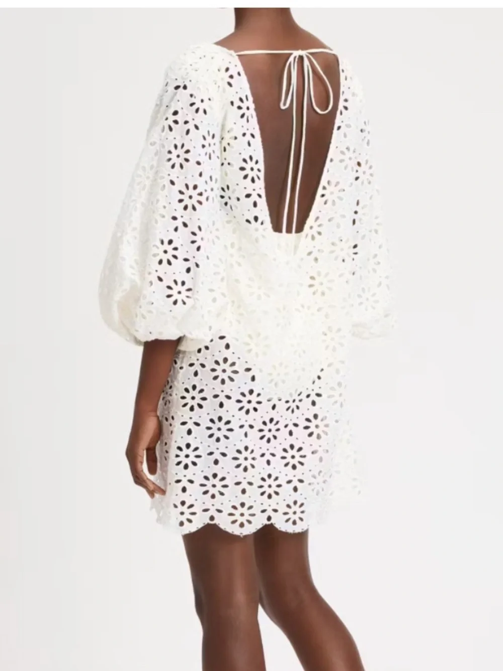 kate spade Creamy Eyelet V-Neck Swim Coverup Dress
